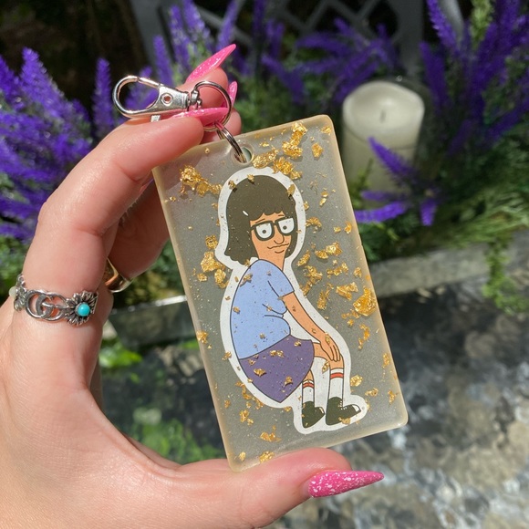 Bob's Burgers Tina Belcher Twerking Dancing & Gold Flakes Keychain Bag Charm - Picture 7 of 16